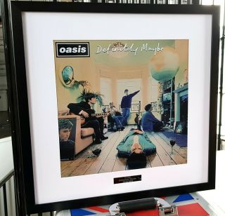 Oasis Definitely Maybe Framed Album Cover - Print - Liam Gallagher - Live Forever