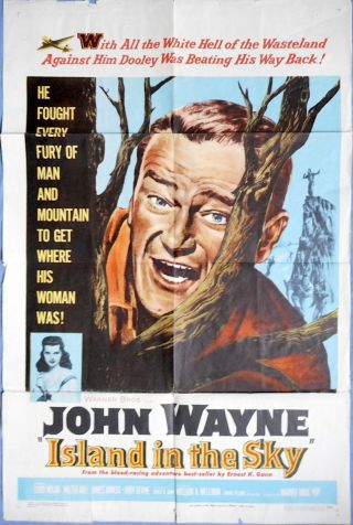 Island In The Sky Movie Poster John Wayne Airplane Crash In Arctic Film 1952