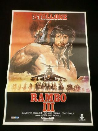 Rambo 3 Movie Poster Sylvester Stallone Rambo Iii Turkish