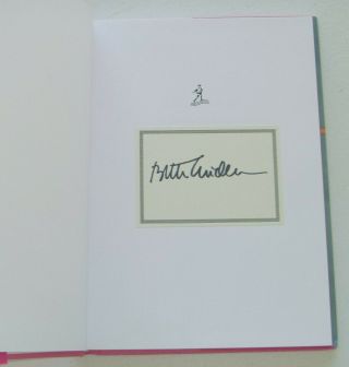 Bette Midler Authentic Signed A View From A Broad Hardcover Book Autographed 2
