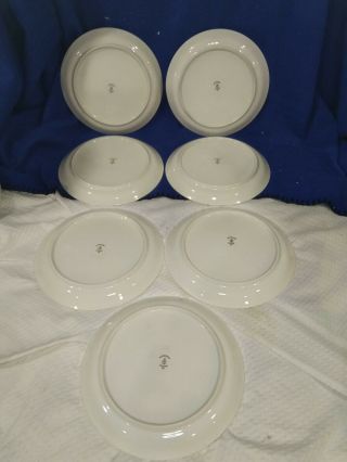 PORSGRUND NORWAY Farmer ' s Rose Bread and Butter Plates Set of 7 6