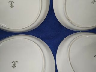 PORSGRUND NORWAY Farmer ' s Rose Bread and Butter Plates Set of 7 8