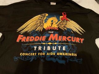 Freddie Mercury Tribute Concert Collectible Memorabilia T - Shirt Wembley 1992 L