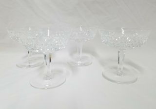 Set Of (4) Waterford Cut Crystal Alana Champagne Sherbet Glasses