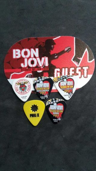 Picks Bon Jovi Set Of 5 Diferent Picks Bon Jovi