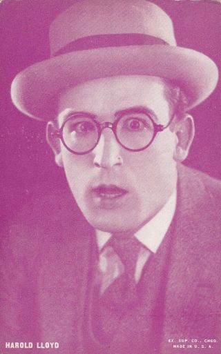 Harold Lloyd - Hollywood Silent Movie Star 1920s Arcade/exhibiit Card