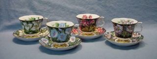 4 Royal Albert Teacups & Saucers