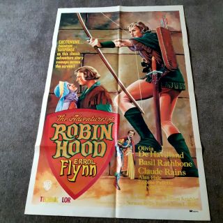 The Adventures Of Robin Hood R70 1 Sheet Poster Ex