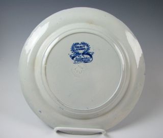 Historic Dark Blue Staffordshire Transferware Plate by Clews Antique Circa 1825 5