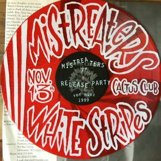 White Stripes Vinyl Poster Mistreaters Third Man Cass Detroit Black Friday Munz