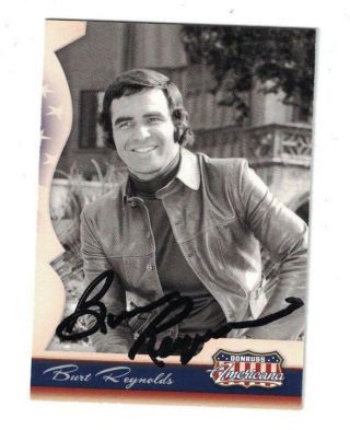 Burt Reynolds Signed Autographed 2011 Donruss Americana Card Actor B