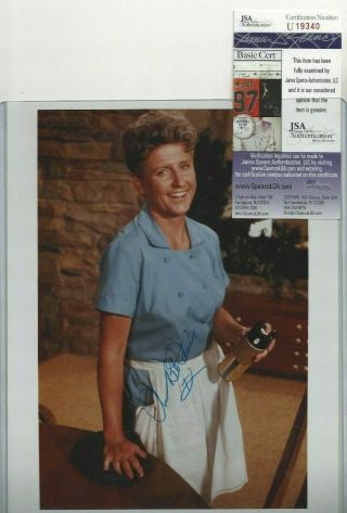 Ann B Davis Autographed 8x10 Photo Tv Actress Comedian Jsa Brady Bunch Alice