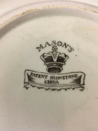 Antique Mason ' s Ironstone 10 - 1/2 