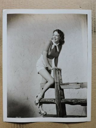 Anne Nagel In Shorts Leggy Pinup Studio Portrait Photo 1940 