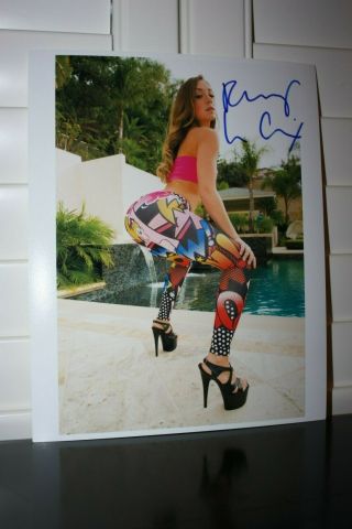 Remy LaCroix AVN 2015 signed 8 x 10 photo adult star rear view sexy pinup 2