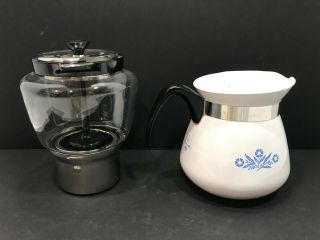 Vintage Corning Ware Blue Cornflower Drip - O - Lator 2 QT - 8 Cup Coffee/Tea Pot 5