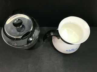 Vintage Corning Ware Blue Cornflower Drip - O - Lator 2 QT - 8 Cup Coffee/Tea Pot 6