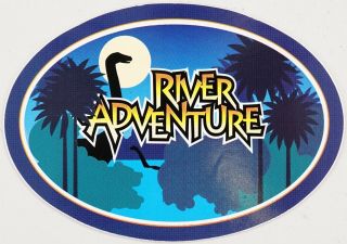 Universal Studios Jurassic Park " River Adventure " Prop Sign Sticker Decal