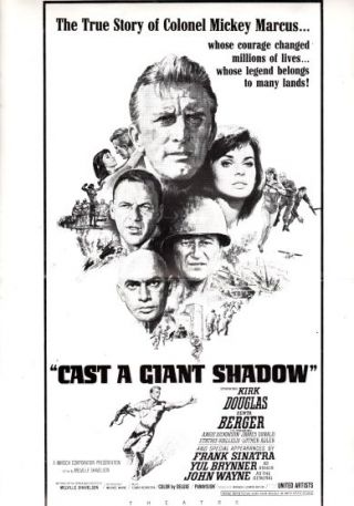 CAST A GIANT SHADOW pressbook,  Kirk Douglas,  John Wayne,  Frank Sinatra 3