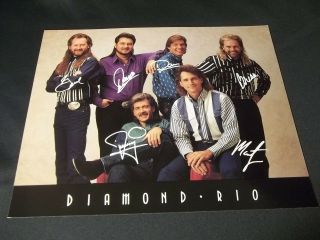 Diamond Rio Signed By All 6 Autographed 8x10 " Color Photo Country Music Band
