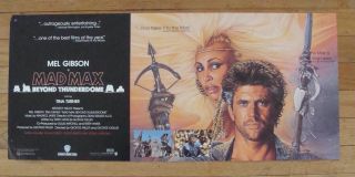 Mad Max Beyond Thunderdome Movie Poster Tina Turner Mel Gibson 1985 Vid