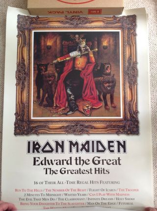 Iron Maiden: Edward The Great - The Greatest Hits Promo Poster Uniquely Rare