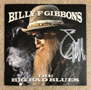Billy Gibbons Signed Cd " The Big Bad Blues " - Zz Top