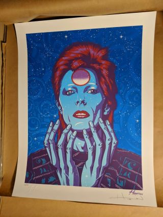 David Bowie Starman Waiting In The Sky By Justin Hampton S/n Art Print