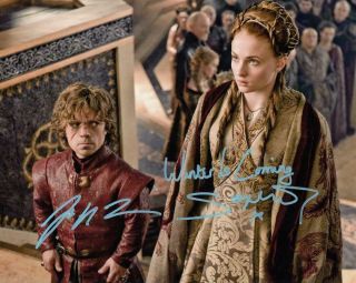 Sophie Turner & Peter Dinklage Game Of Thrones Signed 8x10 Photo