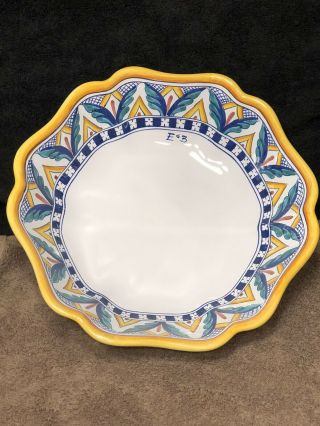 Ceramiche Casola Positano Hand Painted In Italy Large Serving Bowl 12” Wide