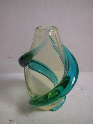 Murano Glass Crystal Sculpture Vase - L@@k