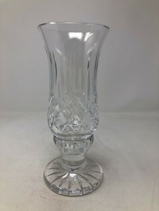 Waterford Crystal Lismore 2 Piece Hurricane Lamp Candle Holder 9 1/8 "