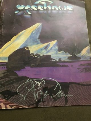 Yes Yeshows Concert Rare 1980 Tour Book Signed By Artist Roger Dean