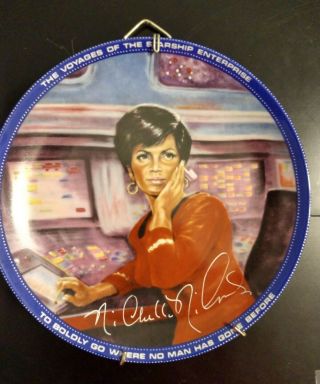 Classic Star Trek Uhura Nichelle Nichols Signed Collector Plate