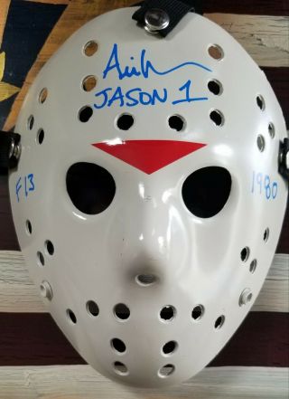 Ari Lehman Autographed Custom Painted Jason Voorhees Mask " F13 1980 Jason 1 "