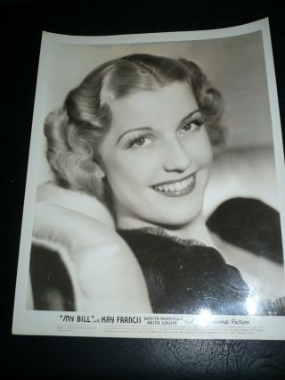 Anita Louise,  Orig 8x10 (in My Bill) - 1938