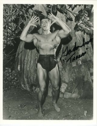 Gordon Scott - Classic " Tarzan " Actor - Autographed 8x10 Photograph