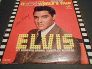 Old Record Elvis Presley Autographed It Happened At The Worlds Fair