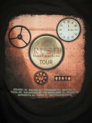 2010 RUSH Time Machine Concert Tour (MD) Shirt GEDDY LEE NEIL PEART ALEX LIFESON 4