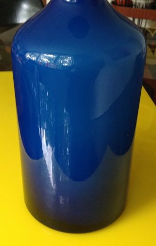 Style of Holmegaard Otto Brauer Gulvase Vase Blue & Opal Cased 13” Carnaby Era 5