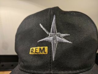 R.  E.  M.  Vintage 1992 Rem Concert Baseball Cap Hat Automatic For The People Stipe