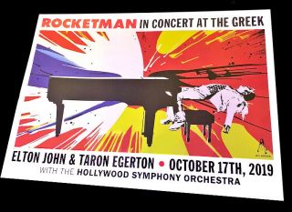 Elton John And Taron Egerton Live At The Greek Theater - Rare Poster