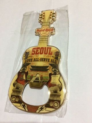 Hard Rock Cafe Seoul Guitar City Bottle Opener Ver.  1 Magnet Discontinued