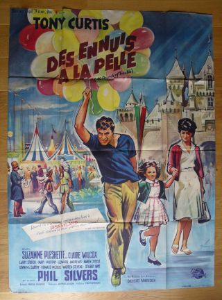 40 Pounds Of Trouble Tony Curtis French Movie Poster 63 " X47 " 