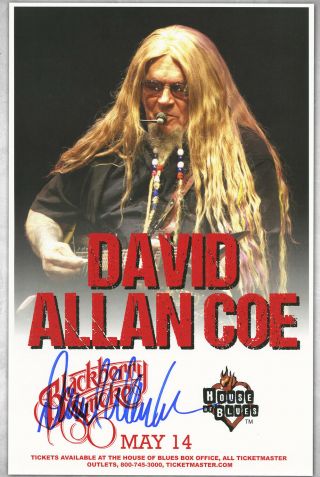 David Allan Coe Autographed Concert Poster