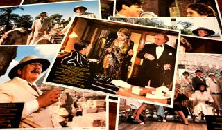 Death On The Nile Set 8 Movie Lobby Cards Rare Vintage 1978 Bette Davis