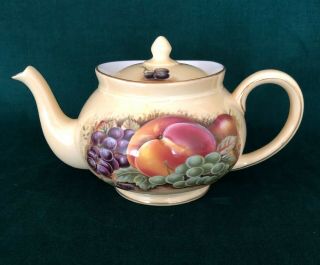 Aynsley Orchard Gold Fruit Teapot Fine Bone China England