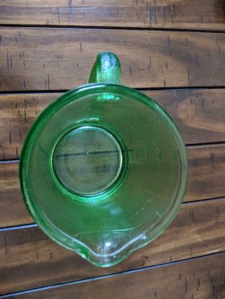 Depression Green Glass Measuring Cup 2 Quarts 3