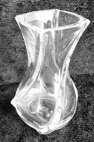 Vintage 6 " Baccarat France Crystal " Serpentine " Twist Vase