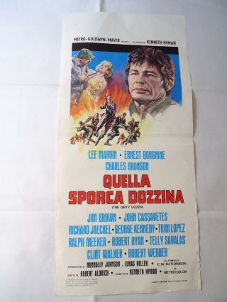 The Dirty Dozen/lee Marvin,  Charles Bronson/ Uj11/ Italy Poster